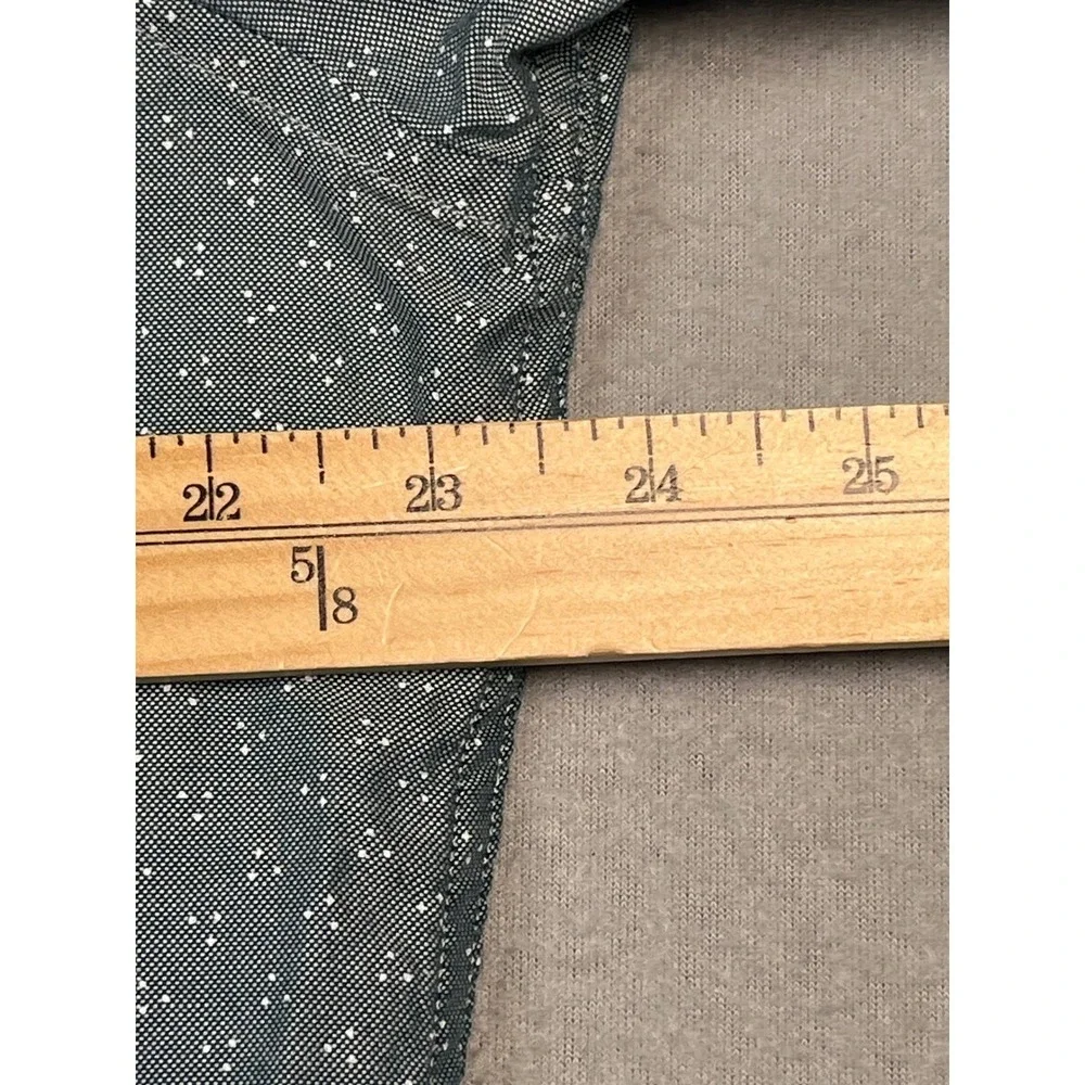 Banana Republic Untucked Fit Organic‎ Cotton Oxford Shirt Blue WhiteDot XL